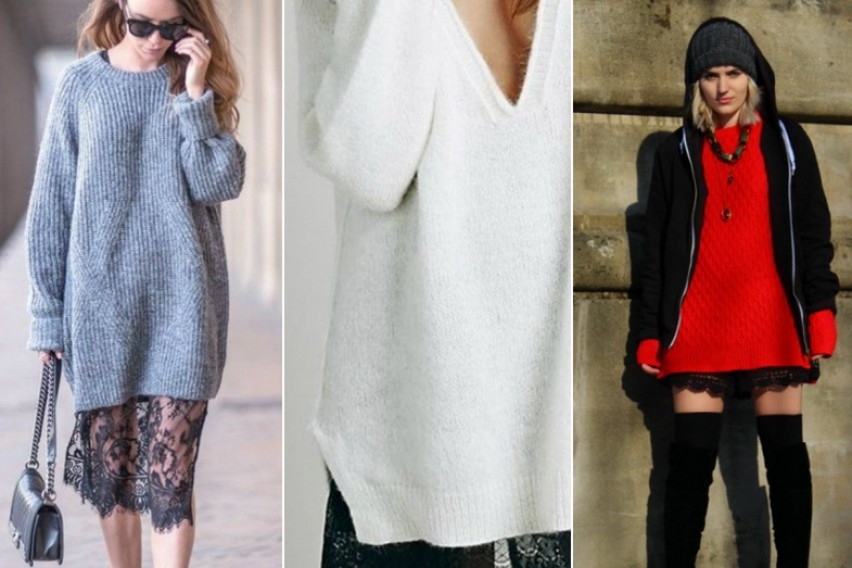 (ФОТО) Модна инспирација: Широк џемпер + тантела