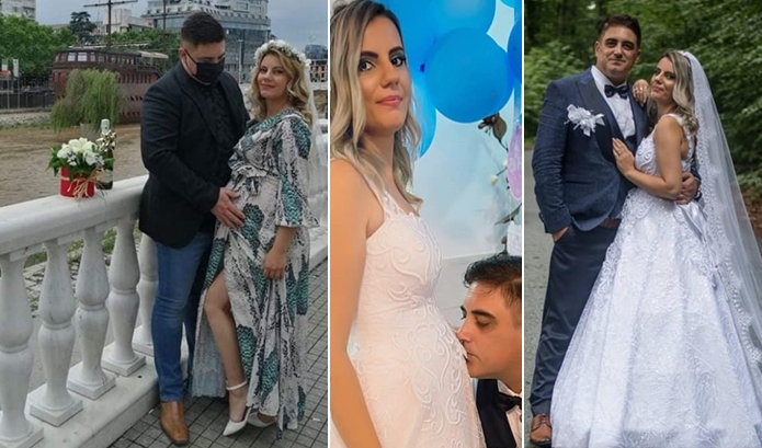 Маријан Стојаноски направи црковна венчавка: Невестата лани бремена пред матичар, годинава бремена пред олтар… овој пат со второ дете (ФОТО)