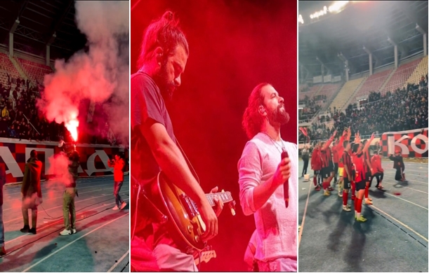 ФК „Вардар“ славеше 75, навивачката група 35 години постоење: „Некст Тајм“ го „запалија“ стадионот со песна, „Комитите“ со пиротехничко шоу  (ВИДЕО)